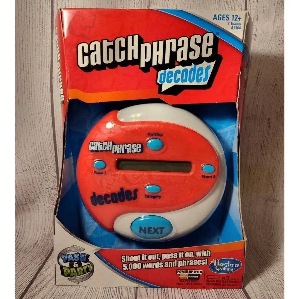 Hasbro Gaming Electronic Catch Phrase Decades Party Game New Sealed